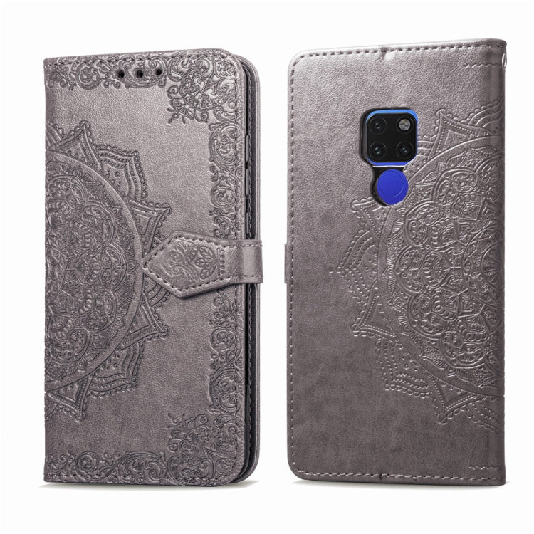 For Huawei Mate 20 Halfway Mandala Embossing Pattern Horizontal Flip Leather Case with Holder & Card Slots & Wallet & Lanyard