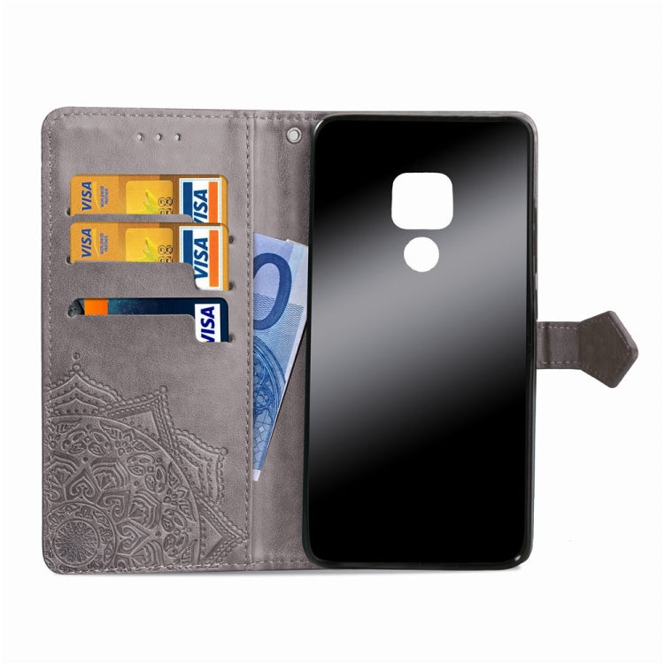 For Huawei Mate 20 Halfway Mandala Embossing Pattern Horizontal Flip Leather Case with Holder & Card Slots & Wallet & Lanyard