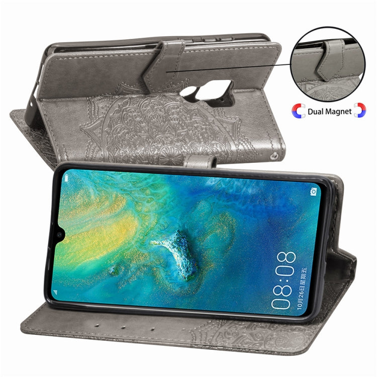 For Huawei Mate 20 Halfway Mandala Embossing Pattern Horizontal Flip Leather Case with Holder & Card Slots & Wallet & Lanyard