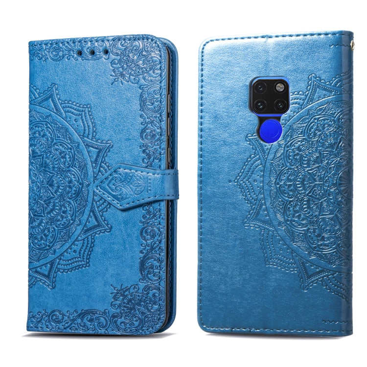 For Huawei Mate 20 Halfway Mandala Embossing Pattern Horizontal Flip Leather Case with Holder & Card Slots & Wallet & Lanyard