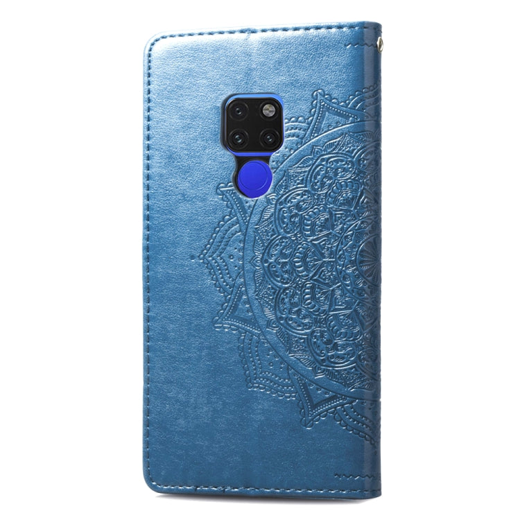For Huawei Mate 20 Halfway Mandala Embossing Pattern Horizontal Flip Leather Case with Holder & Card Slots & Wallet & Lanyard