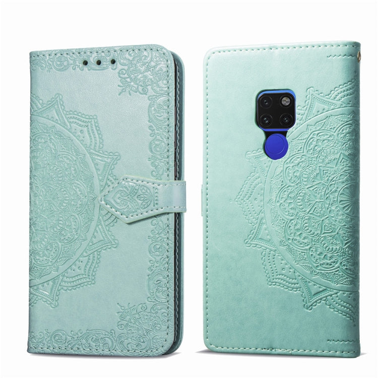 For Huawei Mate 20 Halfway Mandala Embossing Pattern Horizontal Flip Leather Case with Holder & Card Slots & Wallet & Lanyard