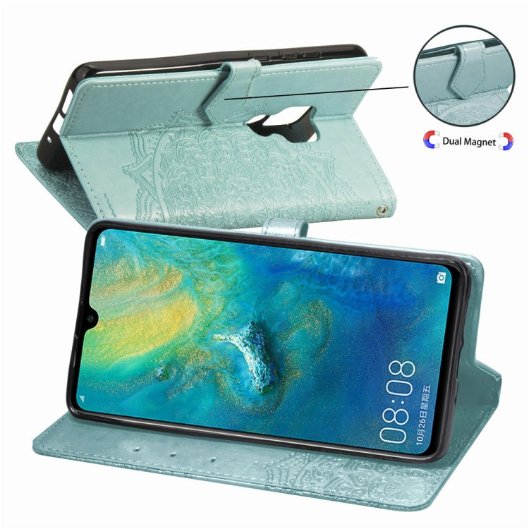 For Huawei Mate 20 Halfway Mandala Embossing Pattern Horizontal Flip Leather Case with Holder & Card Slots & Wallet & Lanyard