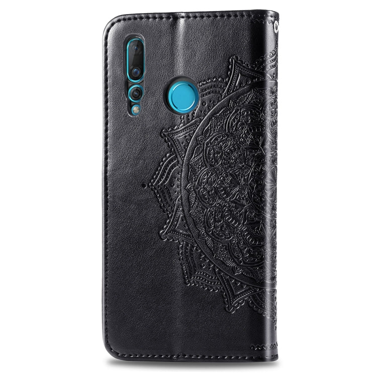 For Huawei nova 4 Halfway Mandala Embossing Pattern Horizontal Flip Leather Case with Holder & Card Slots & Wallet & Lanyard