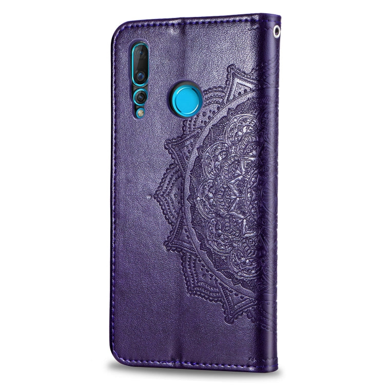 For Huawei nova 4 Halfway Mandala Embossing Pattern Horizontal Flip Leather Case with Holder & Card Slots & Wallet & Lanyard