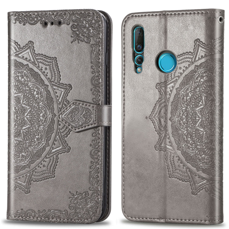 For Huawei nova 4 Halfway Mandala Embossing Pattern Horizontal Flip Leather Case with Holder & Card Slots & Wallet & Lanyard