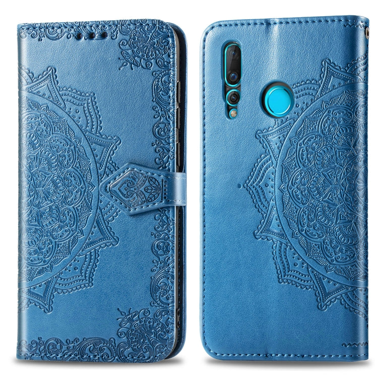 For Huawei nova 4 Halfway Mandala Embossing Pattern Horizontal Flip Leather Case with Holder & Card Slots & Wallet & Lanyard