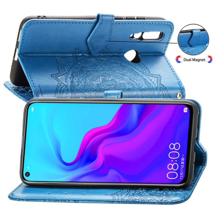 For Huawei nova 4 Halfway Mandala Embossing Pattern Horizontal Flip Leather Case with Holder & Card Slots & Wallet & Lanyard