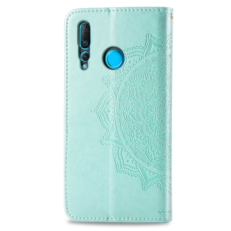 For Huawei nova 4 Halfway Mandala Embossing Pattern Horizontal Flip Leather Case with Holder & Card Slots & Wallet & Lanyard