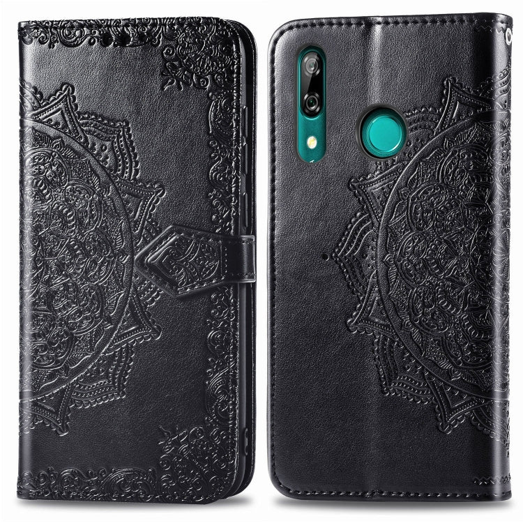 For Huawei P Smart Z Halfway Mandala Embossing Pattern Horizontal Flip Leather Case with Holder & Card Slots & Wallet & Lanyard