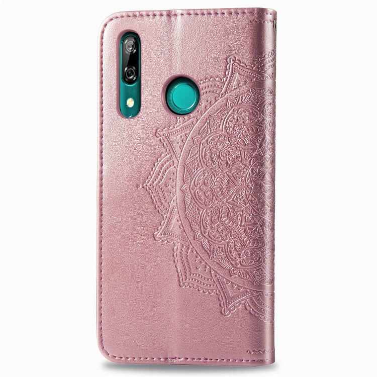 For Huawei P Smart Z Halfway Mandala Embossing Pattern Horizontal Flip Leather Case with Holder & Card Slots & Wallet & Lanyard