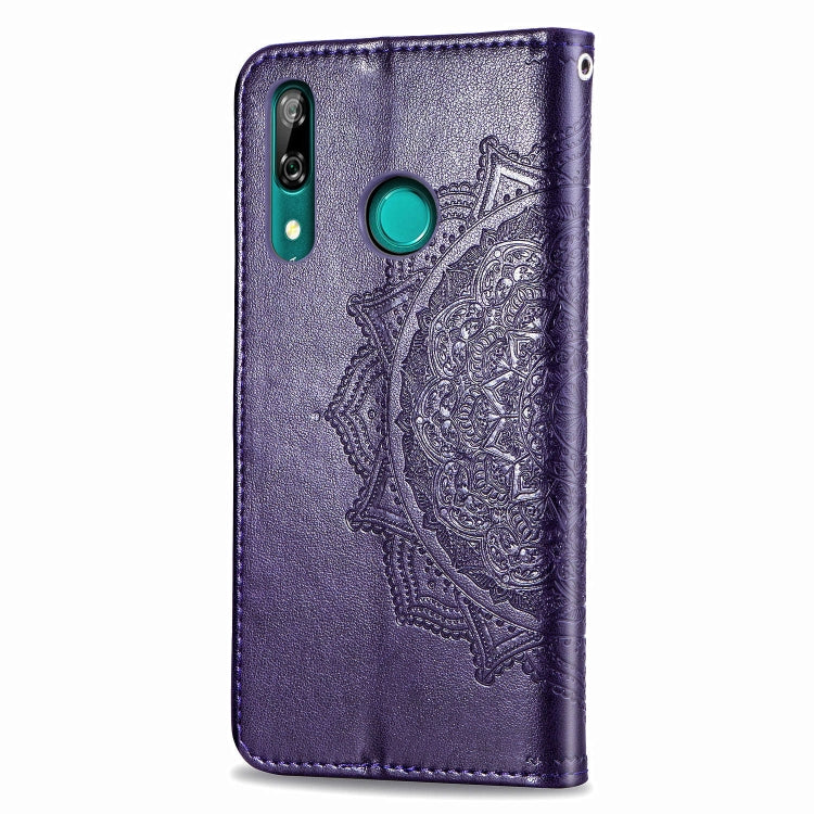For Huawei P Smart Z Halfway Mandala Embossing Pattern Horizontal Flip Leather Case with Holder & Card Slots & Wallet & Lanyard