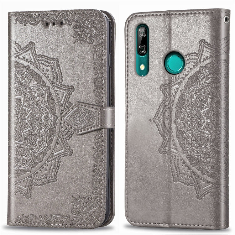 For Huawei P Smart Z Halfway Mandala Embossing Pattern Horizontal Flip Leather Case with Holder & Card Slots & Wallet & Lanyard
