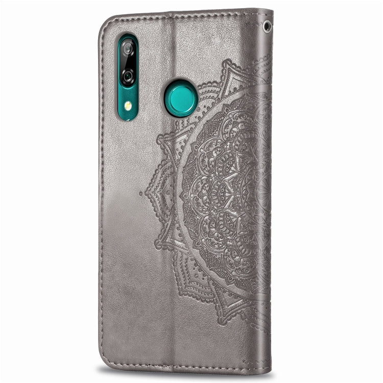 For Huawei P Smart Z Halfway Mandala Embossing Pattern Horizontal Flip Leather Case with Holder & Card Slots & Wallet & Lanyard