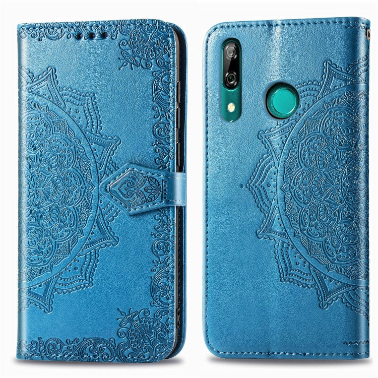 For Huawei P Smart Z Halfway Mandala Embossing Pattern Horizontal Flip Leather Case with Holder & Card Slots & Wallet & Lanyard