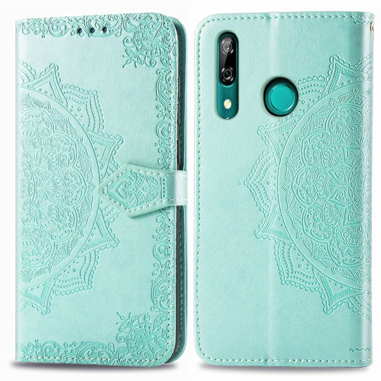 For Huawei P Smart Z Halfway Mandala Embossing Pattern Horizontal Flip Leather Case with Holder & Card Slots & Wallet & Lanyard