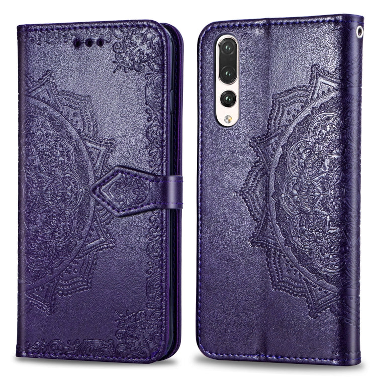 For Huawei P20 Pro Halfway Mandala Embossing Pattern Horizontal Flip Leather Case with Holder & Card Slots & Wallet & Lanyard