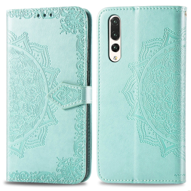 For Huawei P20 Pro Halfway Mandala Embossing Pattern Horizontal Flip Leather Case with Holder & Card Slots & Wallet & Lanyard