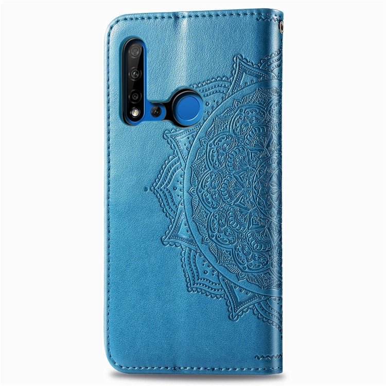 For Huawei P20 Lite (2019) Halfway Mandala Embossing Pattern Horizontal Flip Leather Case with Holder & Card Slots & Wallet & Lanyard