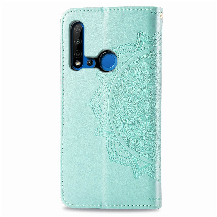 For Huawei P20 Lite (2019) Halfway Mandala Embossing Pattern Horizontal Flip Leather Case with Holder & Card Slots & Wallet & Lanyard