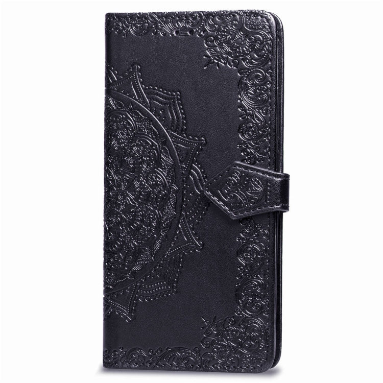 For Huawei P20 Lite Halfway Mandala Embossing Pattern Horizontal Flip Leather Case with Holder & Card Slots & Wallet & Lanyard