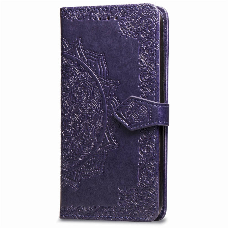 For Huawei P20 Lite Halfway Mandala Embossing Pattern Horizontal Flip Leather Case with Holder & Card Slots & Wallet & Lanyard