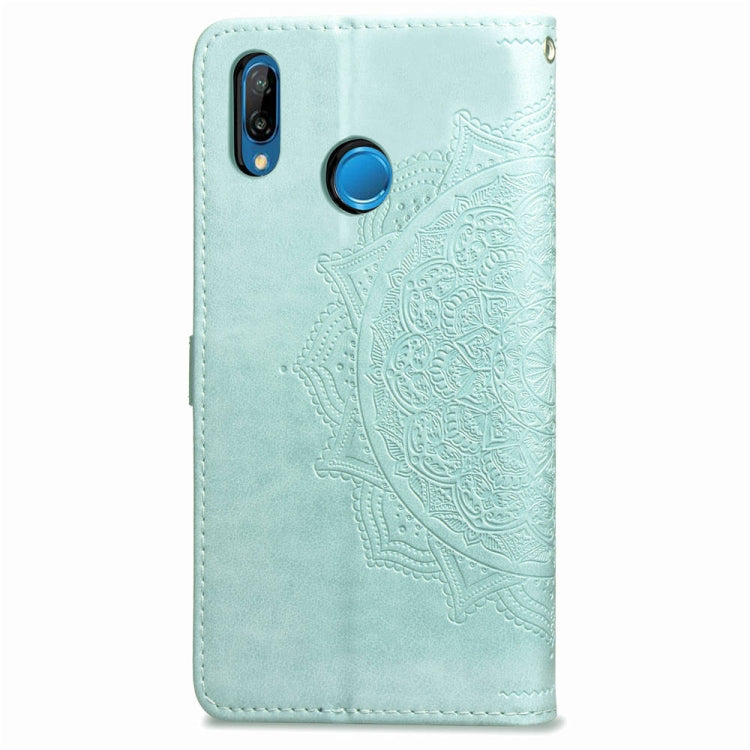 For Huawei P20 Lite Halfway Mandala Embossing Pattern Horizontal Flip Leather Case with Holder & Card Slots & Wallet & Lanyard