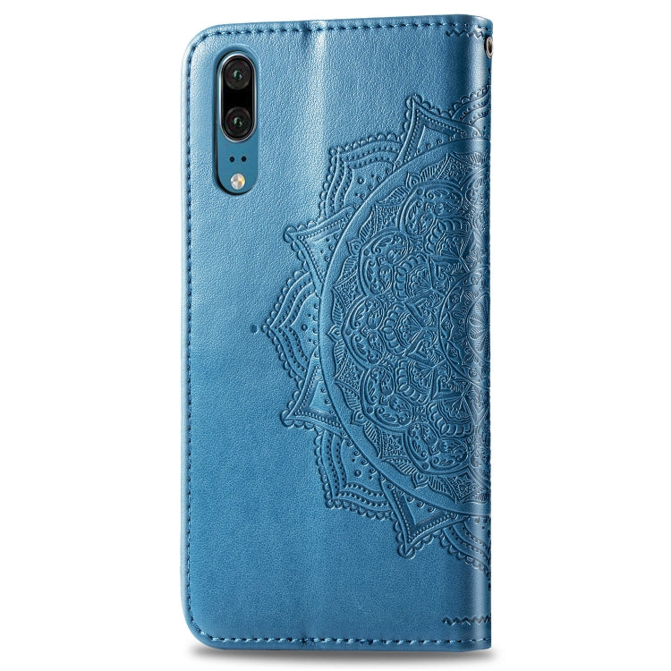 For Huawei P20 Halfway Mandala Embossing Pattern Horizontal Flip Leather Case with Holder & Card Slots & Wallet & Lanyard