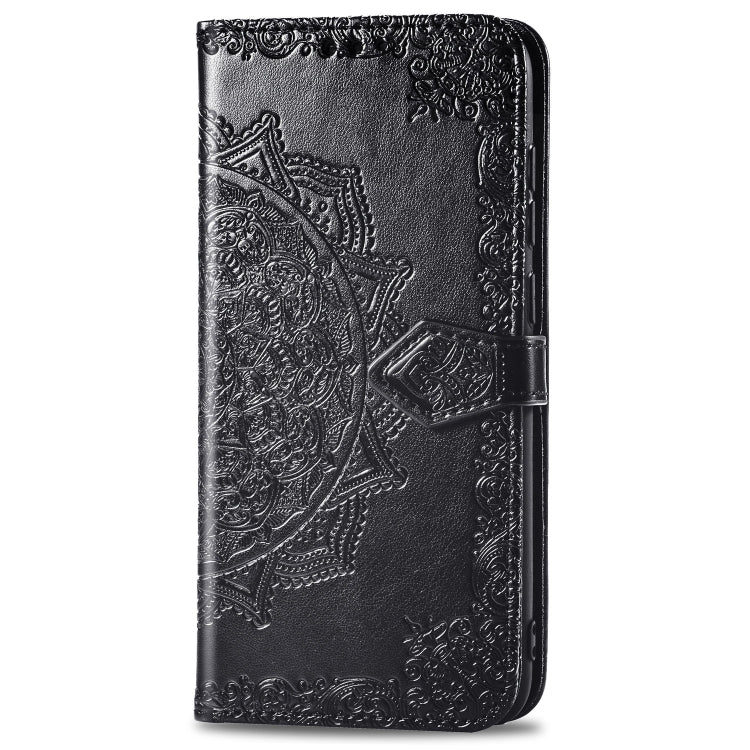 For Huawei P30 Lite Halfway Mandala Embossing Pattern Horizontal Flip Leather Case with Holder & Card Slots & Wallet & Lanyard