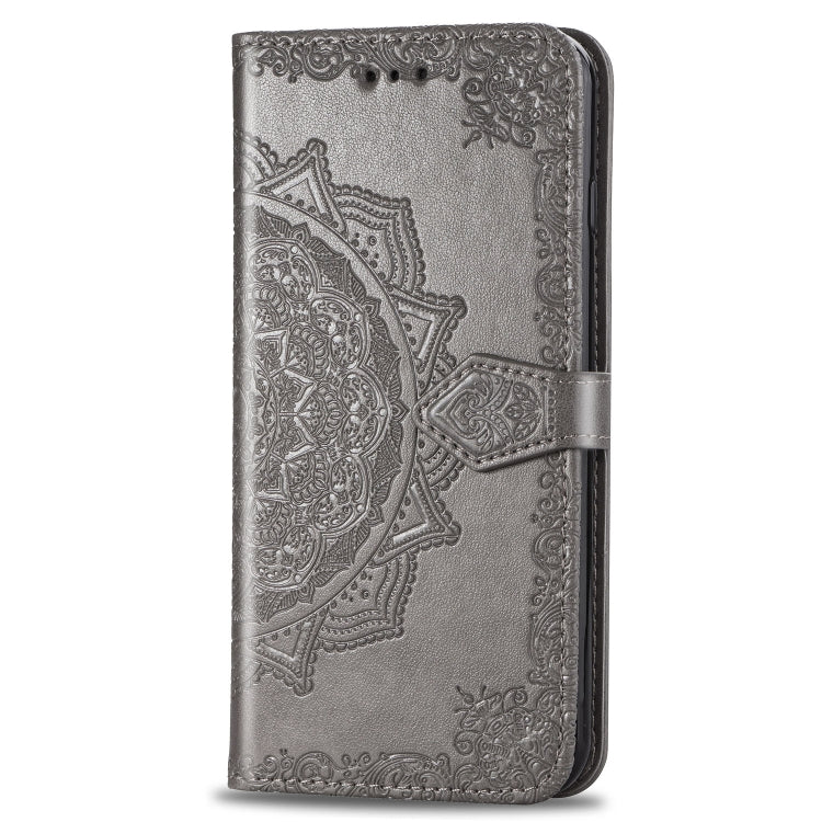 For Huawei P30 Lite Halfway Mandala Embossing Pattern Horizontal Flip Leather Case with Holder & Card Slots & Wallet & Lanyard