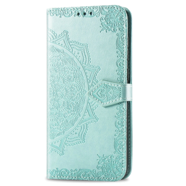For Huawei P30 Lite Halfway Mandala Embossing Pattern Horizontal Flip Leather Case with Holder & Card Slots & Wallet & Lanyard