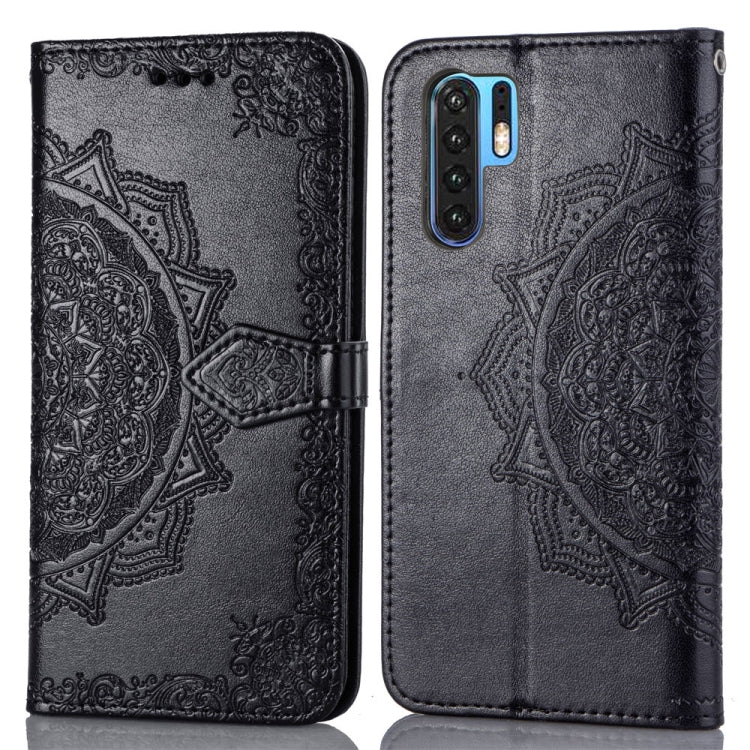 For Huawei P30 Pro Halfway Mandala Embossing Pattern Horizontal Flip Leather Case with Holder & Card Slots & Wallet & Lanyard