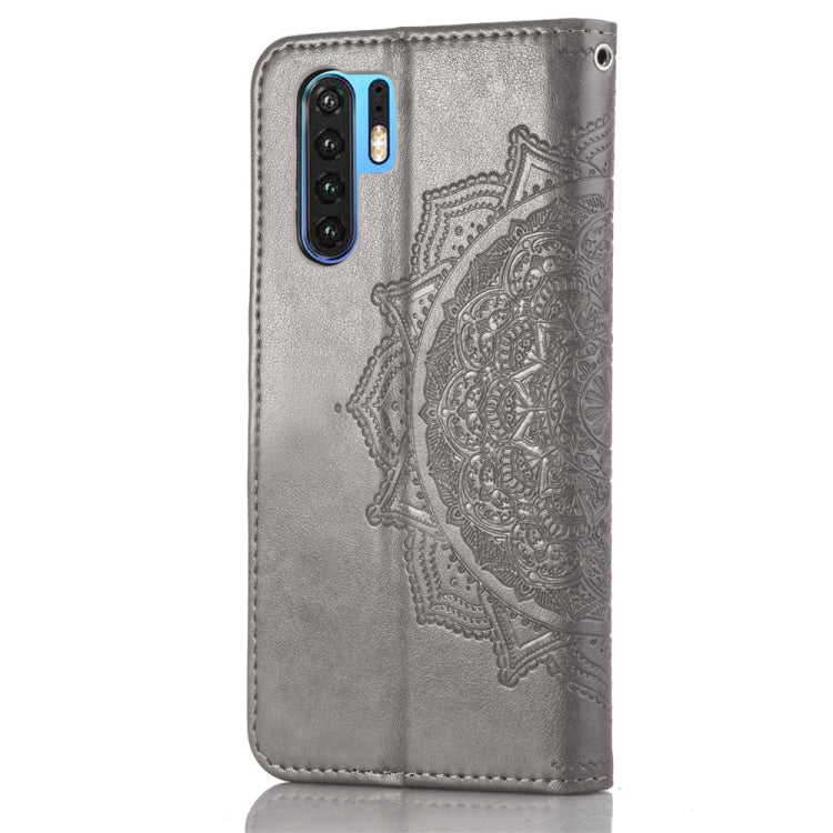For Huawei P30 Pro Halfway Mandala Embossing Pattern Horizontal Flip Leather Case with Holder & Card Slots & Wallet & Lanyard
