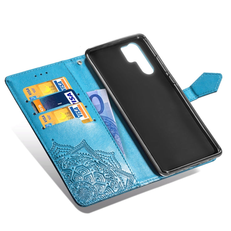 For Huawei P30 Pro Halfway Mandala Embossing Pattern Horizontal Flip Leather Case with Holder & Card Slots & Wallet & Lanyard
