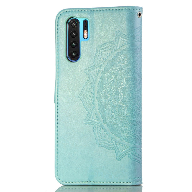 For Huawei P30 Pro Halfway Mandala Embossing Pattern Horizontal Flip Leather Case with Holder & Card Slots & Wallet & Lanyard