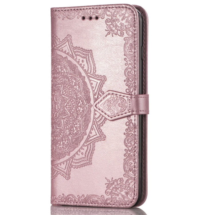 For Huawei P30 Halfway Mandala Embossing Pattern Horizontal Flip Leather Case with Holder & Card Slots & Wallet & Lanyard