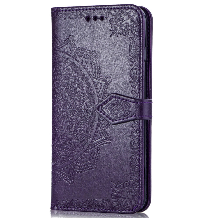 For Huawei P30 Halfway Mandala Embossing Pattern Horizontal Flip Leather Case with Holder & Card Slots & Wallet & Lanyard