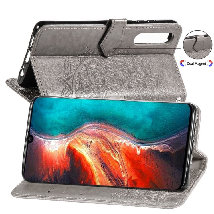 For Huawei P30 Halfway Mandala Embossing Pattern Horizontal Flip Leather Case with Holder & Card Slots & Wallet & Lanyard