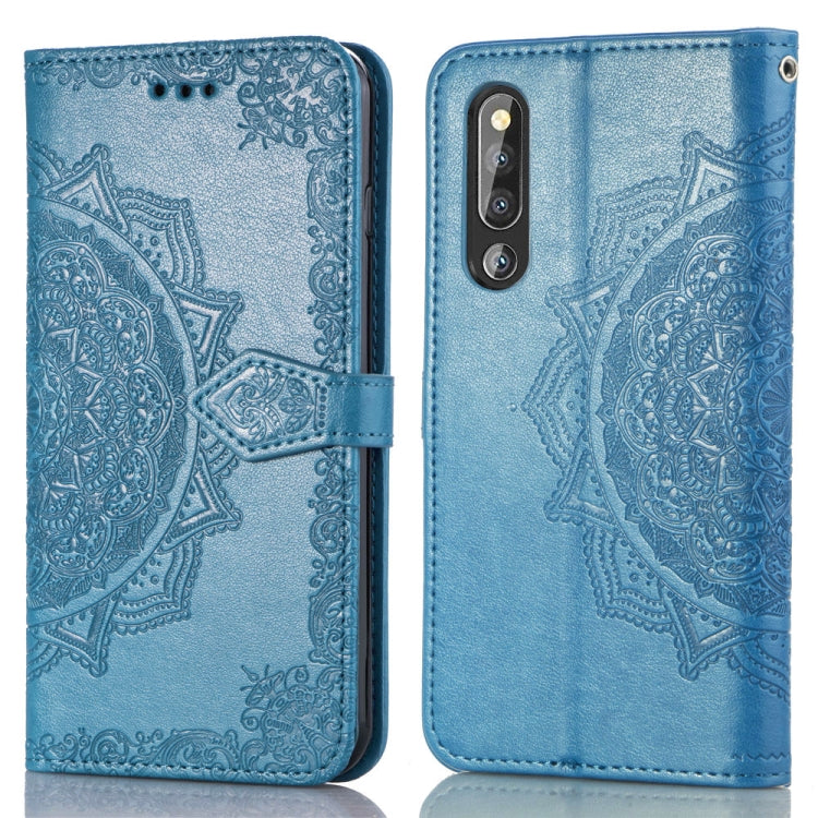 For Huawei P30 Halfway Mandala Embossing Pattern Horizontal Flip Leather Case with Holder & Card Slots & Wallet & Lanyard