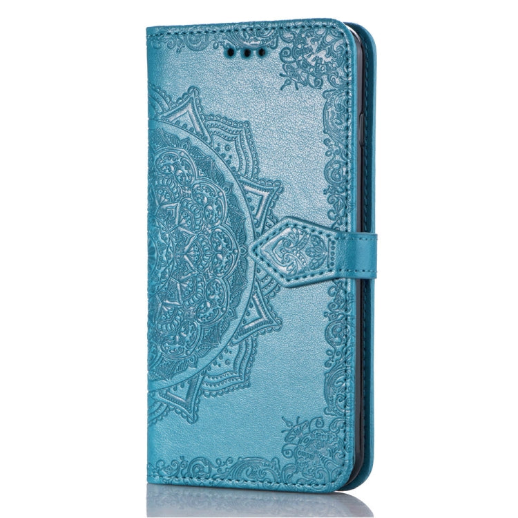 For Huawei P30 Halfway Mandala Embossing Pattern Horizontal Flip Leather Case with Holder & Card Slots & Wallet & Lanyard