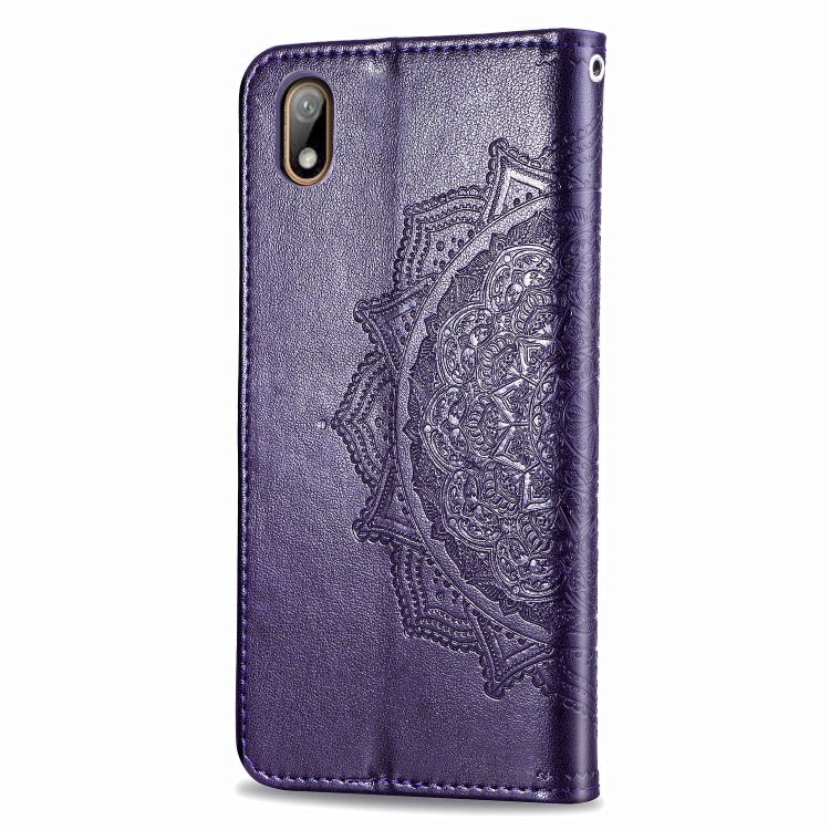 For Huawei Y5 (2019) Halfway Mandala Embossing Pattern Horizontal Flip Leather Case with Holder & Card Slots & Wallet & Lanyard