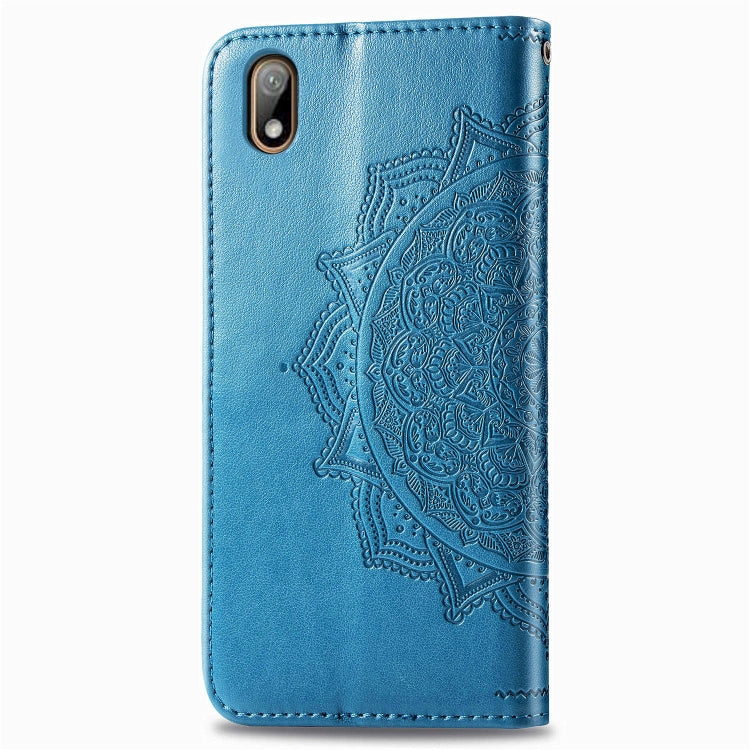 For Huawei Y5 (2019) Halfway Mandala Embossing Pattern Horizontal Flip Leather Case with Holder & Card Slots & Wallet & Lanyard