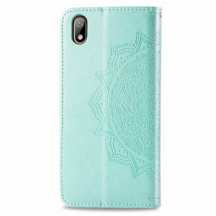 For Huawei Y5 (2019) Halfway Mandala Embossing Pattern Horizontal Flip Leather Case with Holder & Card Slots & Wallet & Lanyard