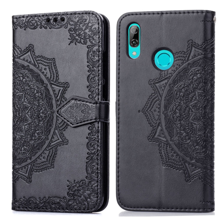 For Huawei Y9 (2019) Halfway Mandala Embossing Pattern Horizontal Flip Leather Case with Holder & Card Slots & Wallet & Lanyard