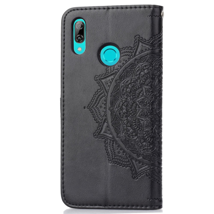 For Huawei Y9 (2019) Halfway Mandala Embossing Pattern Horizontal Flip Leather Case with Holder & Card Slots & Wallet & Lanyard