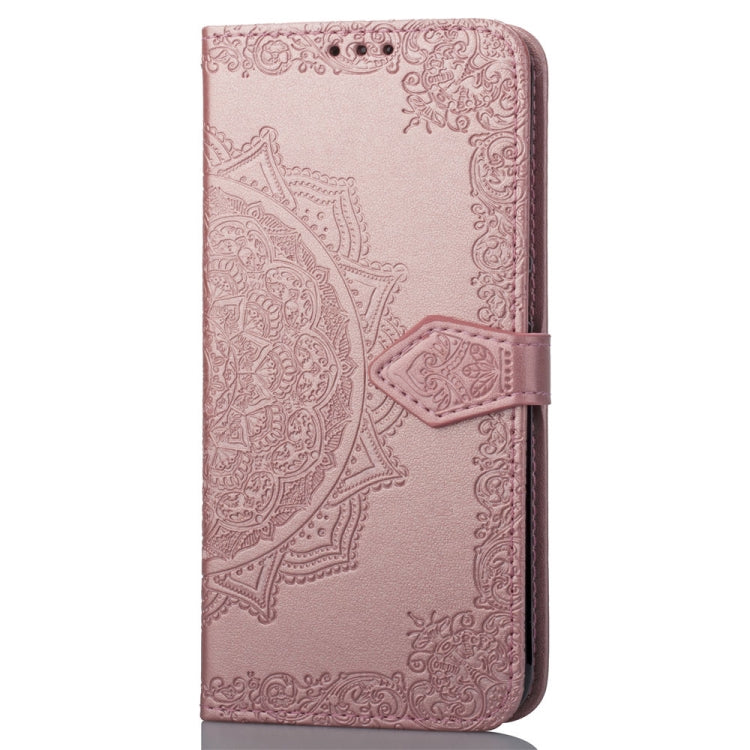 For Huawei Y9 (2019) Halfway Mandala Embossing Pattern Horizontal Flip Leather Case with Holder & Card Slots & Wallet & Lanyard