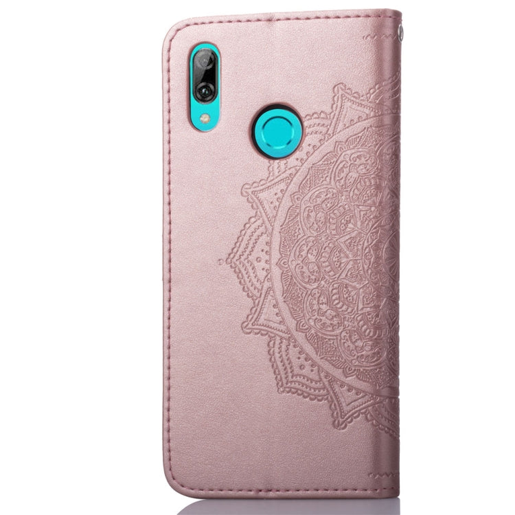 For Huawei Y9 (2019) Halfway Mandala Embossing Pattern Horizontal Flip Leather Case with Holder & Card Slots & Wallet & Lanyard