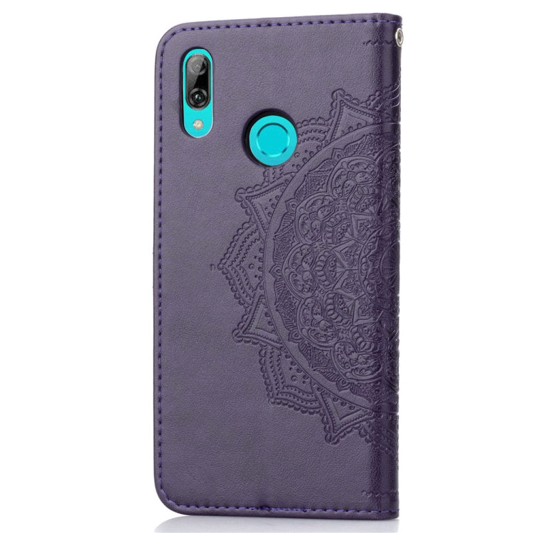 For Huawei Y9 (2019) Halfway Mandala Embossing Pattern Horizontal Flip Leather Case with Holder & Card Slots & Wallet & Lanyard