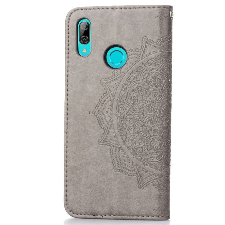 For Huawei Y9 (2019) Halfway Mandala Embossing Pattern Horizontal Flip Leather Case with Holder & Card Slots & Wallet & Lanyard