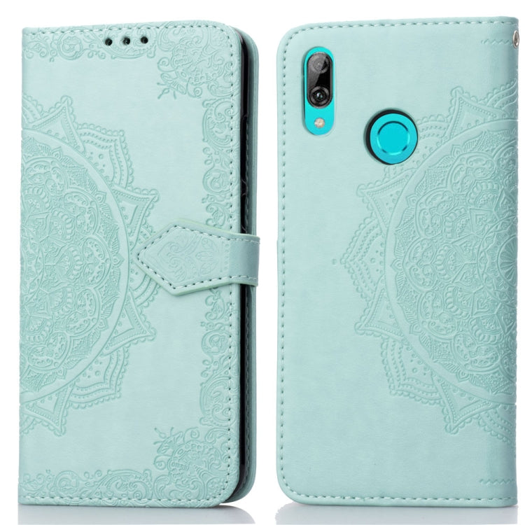 For Huawei Y9 (2019) Halfway Mandala Embossing Pattern Horizontal Flip Leather Case with Holder & Card Slots & Wallet & Lanyard